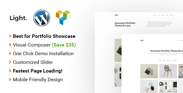 Light – Minimalist WordPress portfolio theme