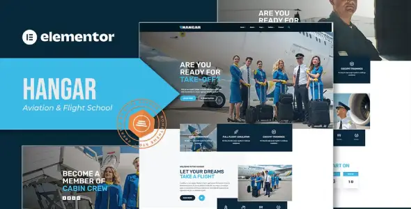 Hangar – Aviation & Flight School Elementor Template Kit