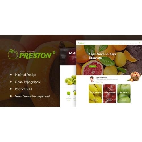 Preston | Fruit Company & Organic Farming WordPress Theme