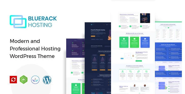 Bluerack – Modern Hosting WordPress Theme