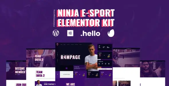 Ninja – Esports & Gaming Elementor Template Kit