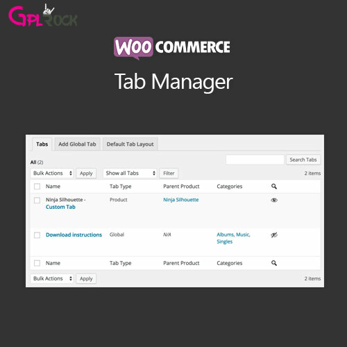 WooCommerce Tab Manager